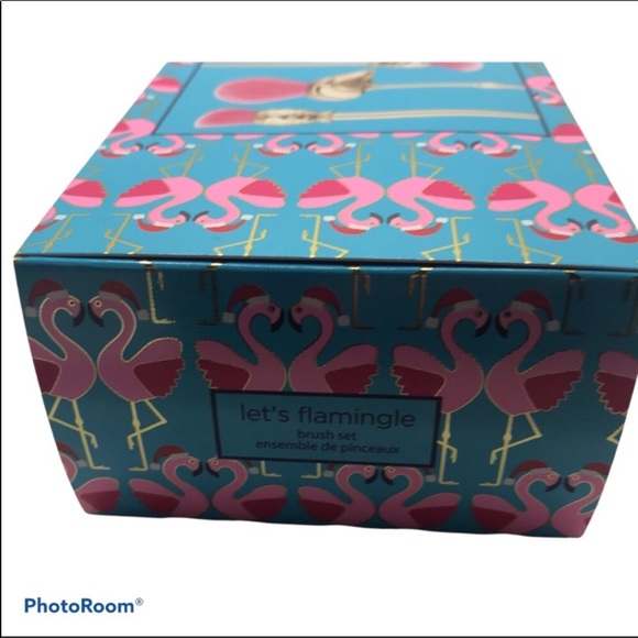 Tarte LETS FLAMINGLE MAKEUP BRUSH SET holiday Christmas gift new in box - Picture 7 of 7